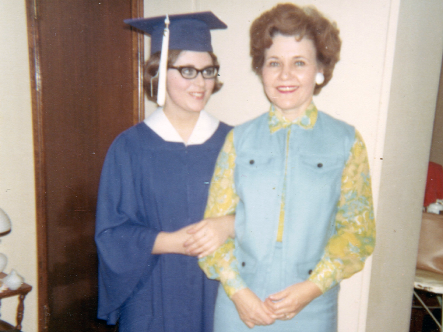High school graduation Donna Cox and mother